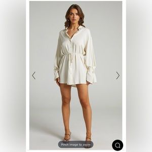 Showpo NWT Wynter Mini Dress - Tie Shirt Dress